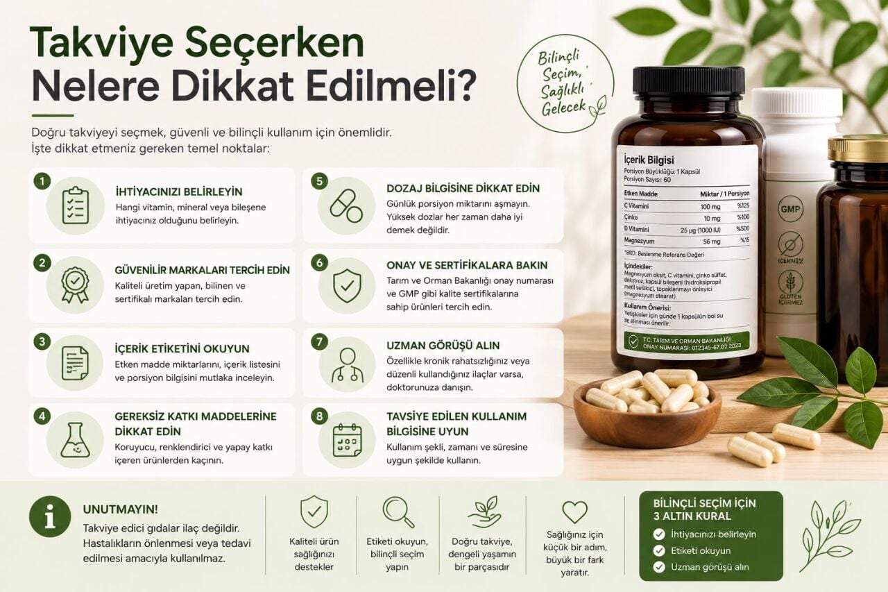 Takviye Edici Gıda Seçerken Nelere Dikkat Edilmeli?